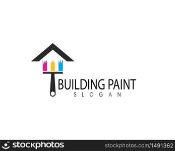 Building paint logo design vector