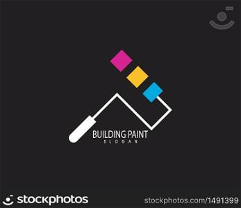 Building paint logo template vector