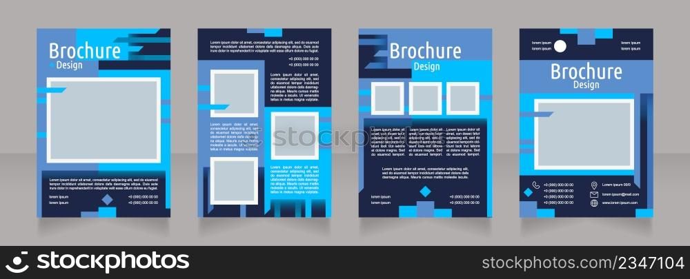 Building positive brand image blank brochure design. Template set with copy space for text. Premade corporate reports collection. Editable 4 paper pages. Ubuntu Condensed, Arial Regular fonts used. Building positive brand image blank brochure design