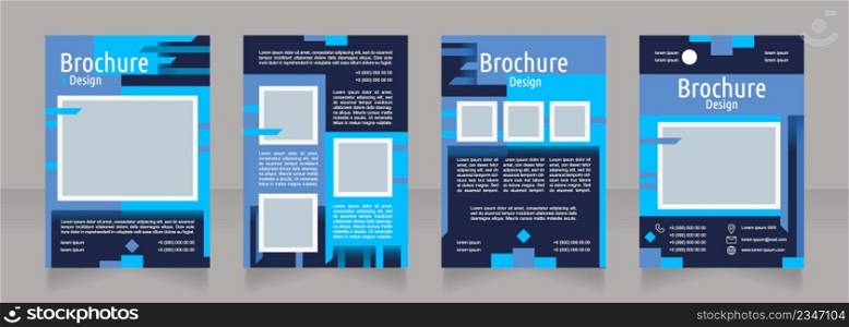 Building positive brand image blank brochure design. Template set with copy space for text. Premade corporate reports collection. Editable 4 paper pages. Ubuntu Condensed, Arial Regular fonts used. Building positive brand image blank brochure design