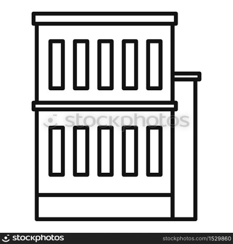 Building reconstruction icon. Outline building reconstruction vector icon for web design isolated on white background. Building reconstruction icon, outline style