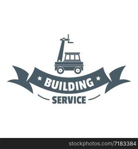 Building service logo. Simple illustration of building service vector logo for web. Building service logo, simple gray style
