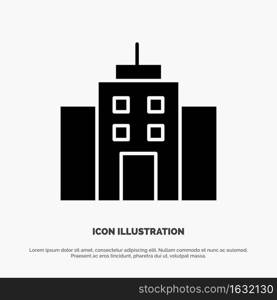Building, User, Office, Interface solid Glyph Icon vector