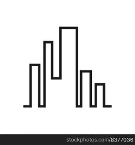 Building vector icon business architecture. Symbol city house and hotel office apartment illustration sign. Residential urban skyscraper construction and government estate. Silhouette thin element