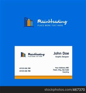 Buildings logo Design with business card template. Elegant corporate identity. - Vector