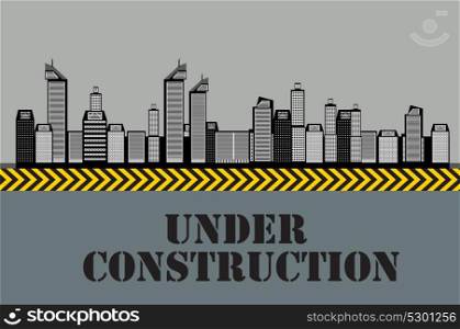 Buildings of the City. Under Construction. Vector Illustration. EPS10. Buildings of the City. Under Construction. Vector Illustration.