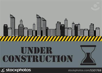 Buildings of the City. Under Construction. Vector Illustration. EPS10. Buildings of the City. Under Construction. Vector Illustration.