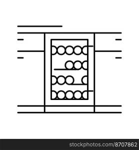 built in wine cooler line icon vector. built in wine cooler sign. isolated contour symbol black illustration. built in wine cooler line icon vector illustration