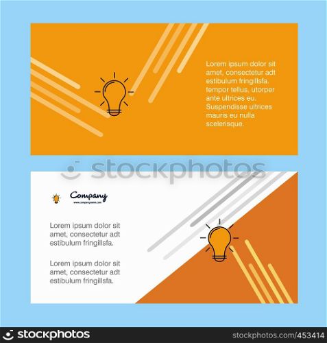 Bulb abstract corporate business banner template, horizontal advertising business banner.