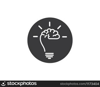bulb brain idea,creative, concept illustration vector