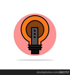 Bulb, Bright, Business, Idea, Light, Light bulb, Power Abstract Circle Background Flat color Icon