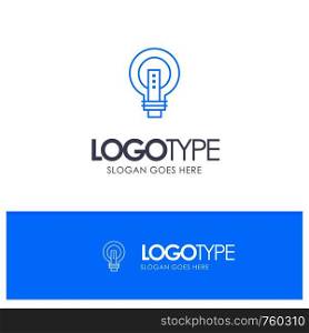 Bulb, Bright, Business, Idea, Light, Light bulb, Power Blue outLine Logo with place for tagline