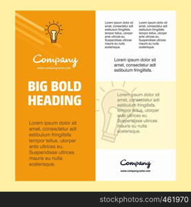 Bulb Business Company Poster Template. with place for text and images. vector background