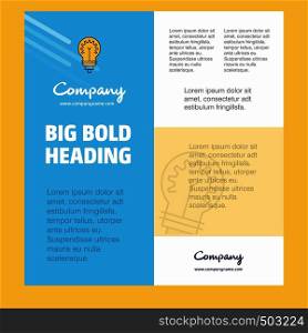 Bulb Business Company Poster Template. with place for text and images. vector background