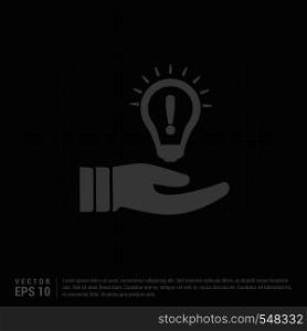 bulb concept Creative idea icon - Black Creative Background - Free vector icon