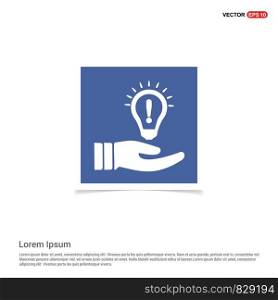 bulb concept Creative idea icon - Blue photo Frame