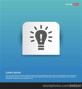 bulb concept Creative idea icon - Blue Sticker button