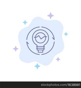 Bulb, Concept, Generation, Idea, Innovation, Light, Light bulb Blue Icon on Abstract Cloud Background