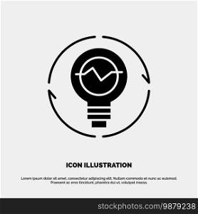 Bulb, Concept, Generation, Idea, Innovation, Light, Light bulb solid Glyph Icon vector