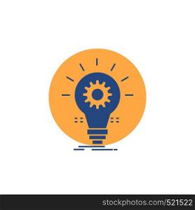 Bulb, develop, idea, innovation, light Glyph Icon.. Vector EPS10 Abstract Template background