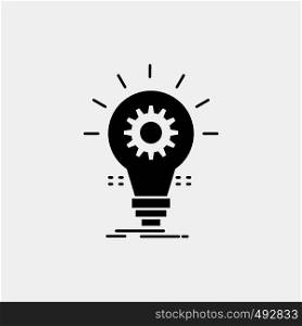 Bulb, develop, idea, innovation, light Glyph Icon. Vector isolated illustration. Vector EPS10 Abstract Template background