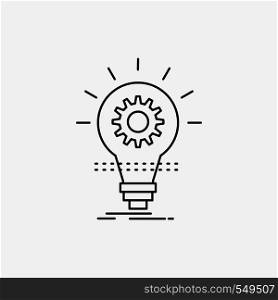 Bulb, develop, idea, innovation, light Line Icon. Vector isolated illustration. Vector EPS10 Abstract Template background