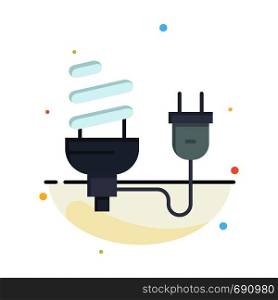 Bulb, Economic, Electrical, Energy, Light Bulb, Plug Business Logo Template. Flat Color
