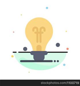 Bulb, Education, Idea Abstract Flat Color Icon Template