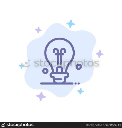 Bulb, Education, Idea Blue Icon on Abstract Cloud Background