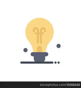 Bulb, Education, Idea Flat Color Icon. Vector icon banner Template