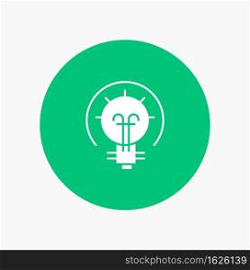 Bulb, Energy, Idea, Solution white glyph icon