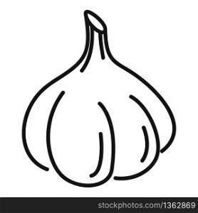 Bulb garlic icon. Outline bulb garlic vector icon for web design isolated on white background. Bulb garlic icon, outline style