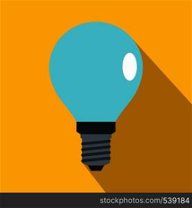 Bulb icon in flat style on a yellow background. Bulb icon in flat style