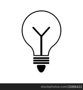 Bulb icon. Realistic sign. Electricity concept. Idea symbol. Line art. Creative design. Vector illustration. Stock image. EPS 10.. Bulb icon. Realistic sign. Electricity concept. Idea symbol. Line art. Creative design. Vector illustration. Stock image.