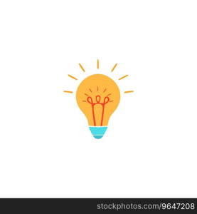Bulb Icon Vector. Flat color symbol. Bulb Icon Vector