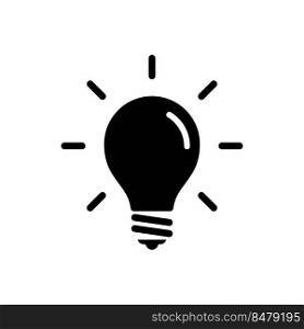 Bulb icon vector logo design template flat style