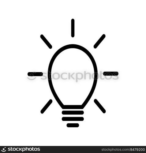 Bulb icon vector logo design template flat style