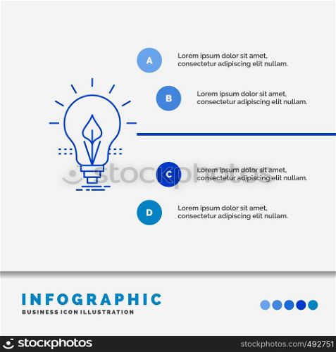 bulb, idea, electricity, energy, light Infographics Template for Website and Presentation. Line Blue icon infographic style vector illustration. Vector EPS10 Abstract Template background