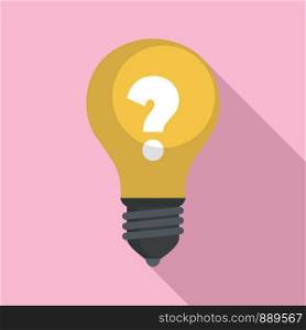 Bulb idea icon. Flat illustration of bulb idea vector icon for web design. Bulb idea icon, flat style
