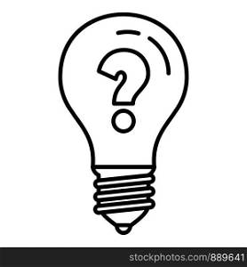 Bulb idea icon. Outline bulb idea vector icon for web design isolated on white background. Bulb idea icon, outline style