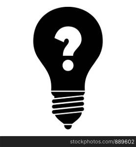 Bulb idea icon. Simple illustration of bulb idea vector icon for web design isolated on white background. Bulb idea icon, simple style