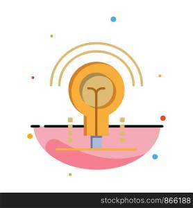 Bulb, Idea, Light, Hotel Abstract Flat Color Icon Template