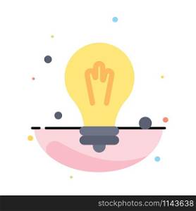 Bulb, Idea, Science Abstract Flat Color Icon Template