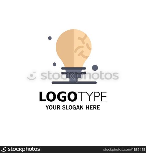 Bulb, Idea, Science Business Logo Template. Flat Color