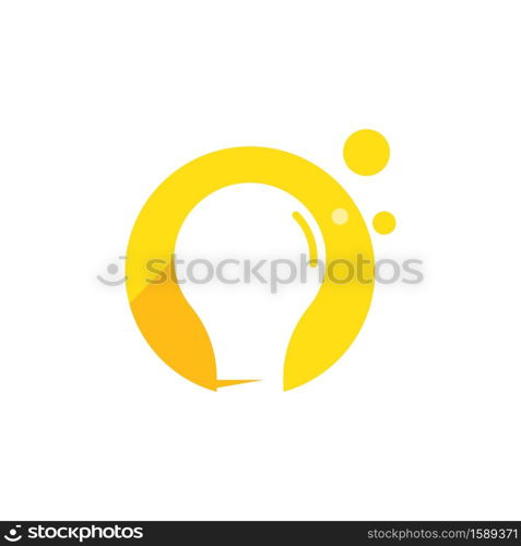 Bulb ilustration logo vector design