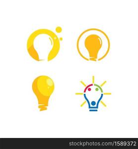 Bulb ilustration logo vector design