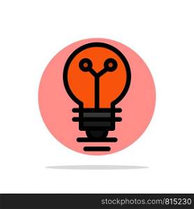 Bulb, Lab, Light, Biochemistry Abstract Circle Background Flat color Icon