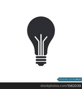 Bulb Lamp Icon Vector Template Illustration Design