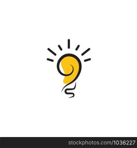 Bulb lamp logo and symbol