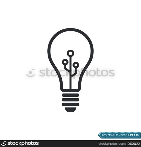 Bulb Lamp Logo Template Illustration Design
